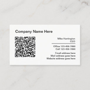 Cartes de visite du code QR professionnel d'entrep