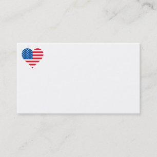 Cartes de visite du coeur du drapeau américain