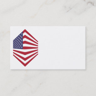 Cartes de visite du coin du drapeau américain
