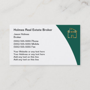 Cartes de visite du courtier immobilier