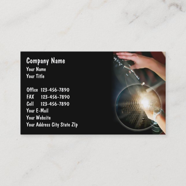 Cartes de visite du DJ (Devant)