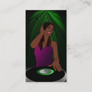 Cartes de visite du DJ de femme