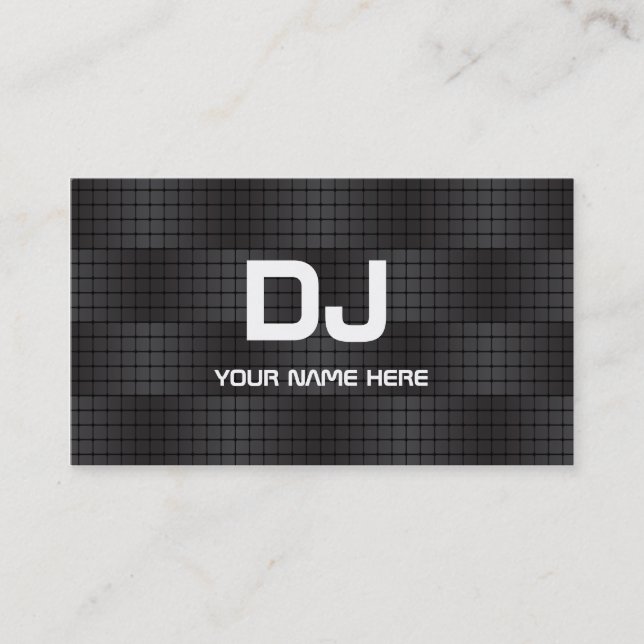 Cartes de visite du DJ de gradient de techno (Devant)