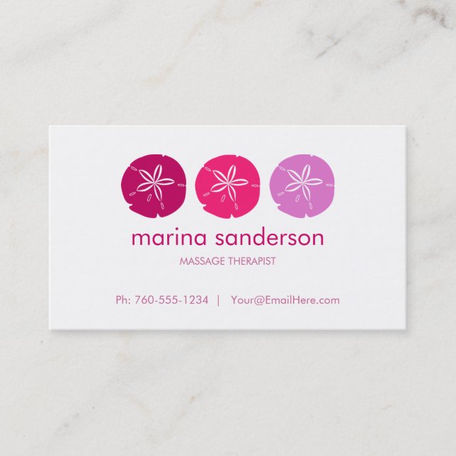 Cartes de visite du dollar de Berry Pink (Devant)