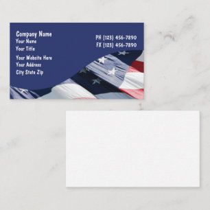 Cartes de visite du drapeau américain