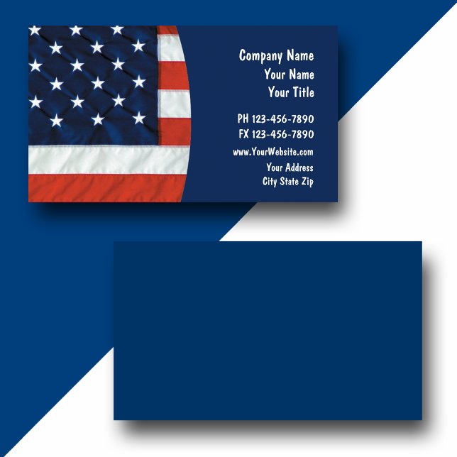 Cartes de visite du drapeau américain (Créateur téléchargé)