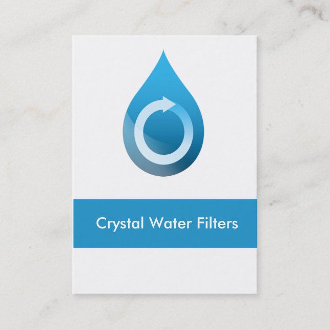 cartes de visite du filtre à eau (Devant)