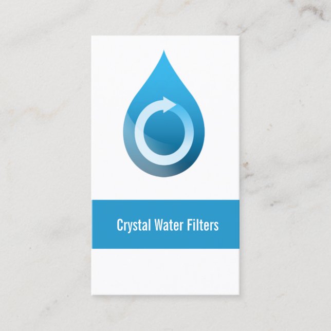 cartes de visite du filtre à eau (Devant)