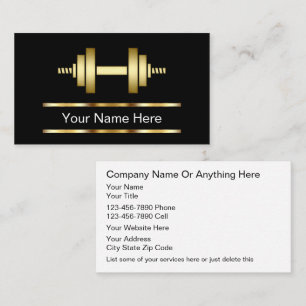 Cartes de visite du formateur de fitness