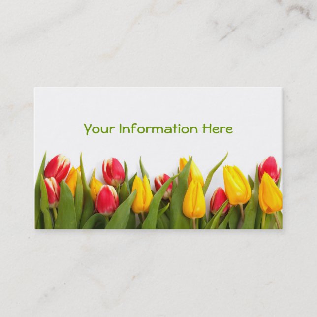 Cartes de visite du jardin de la Tulipe du printem (Devant)