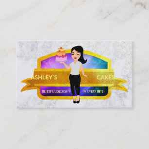 Cartes de visite du logo de Cakes Baker