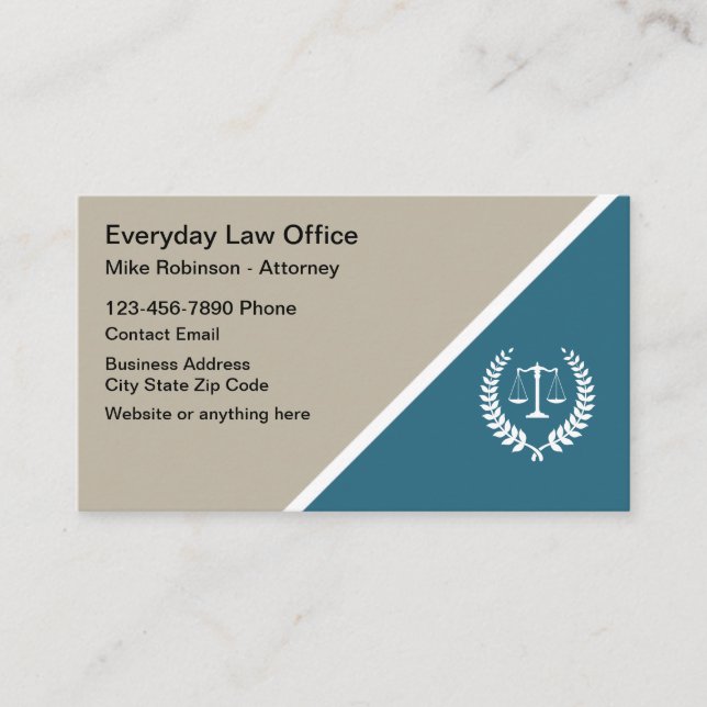 Cartes de visite du logo du Bureau du Procureur (Devant)