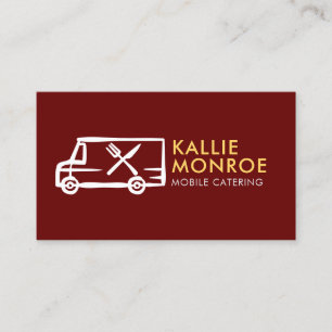 Cartes de visite du logo du camion-alimentation