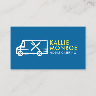 Cartes de visite du logo du camion-alimentation
