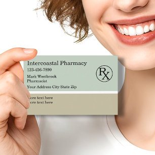 Cartes de visite du logo pharmaco-pharmacien