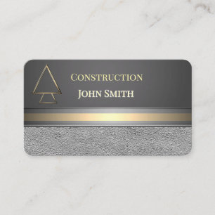 Cartes de visite du logo pour hommes en argent gri