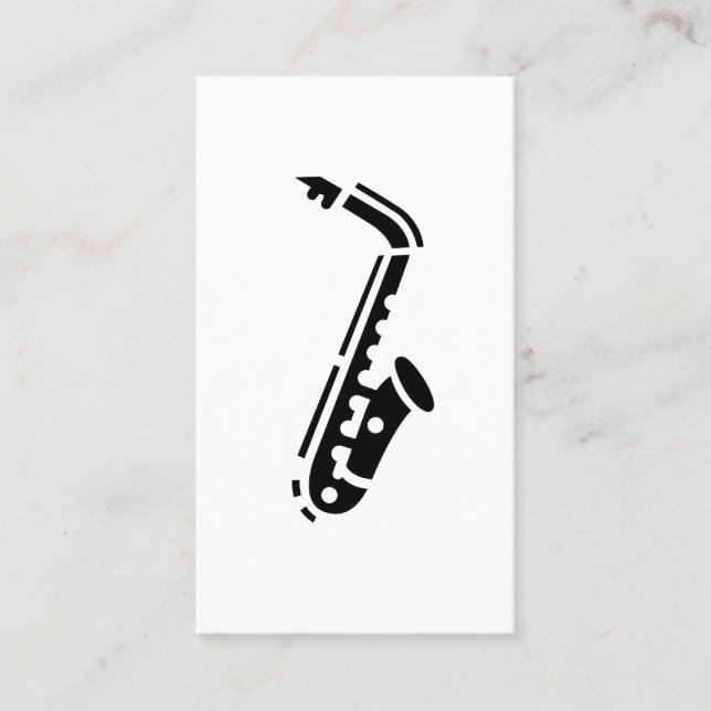 Cartes de visite du logo saxophone (Devant)