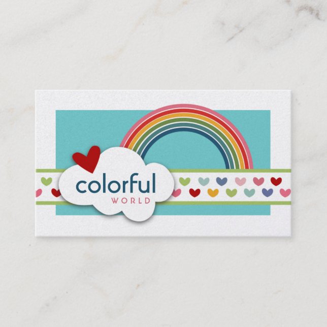 Cartes de visite du monde coloré (Devant)