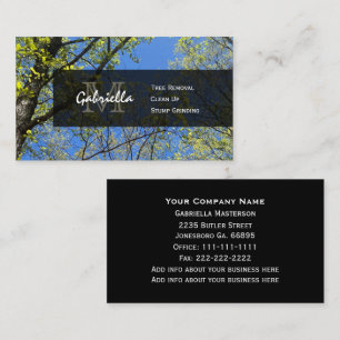Cartes de visite du monogramme de service d'arbore