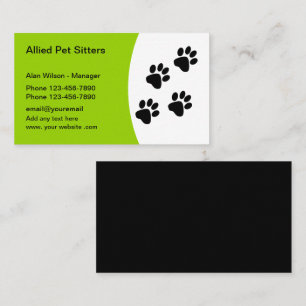 Cartes de visite du Pet Sitters Club