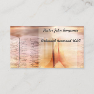 Cartes de visite du révérend pasteur