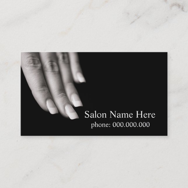 Cartes de visite du salon de ongle (Devant)