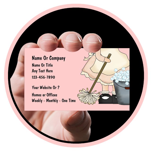 Cartes de visite du service de nettoyage (Créateur téléchargé)