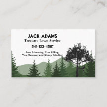 Cartes de visite du service de pelouse Treecare