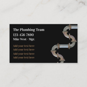 Cartes de visite du service de plomberie unique
