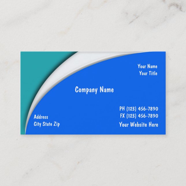 Cartes de visite du service de pool (Devant)