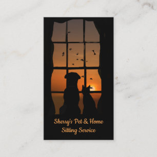 Cartes de visite du service de salon pour animaux 