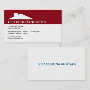 Cartes de visite du service de toiture
