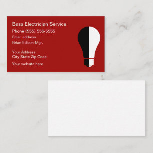 Cartes de visite du service des entrepreneurs élec