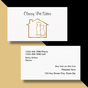 Cartes de visite du service pour animaux de compag