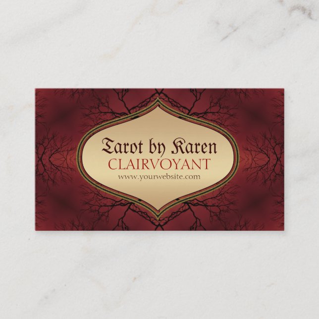 Cartes de visite du Tarot de vie de l'arbre terres (Devant)