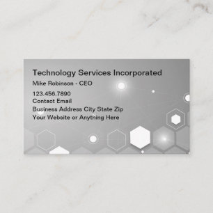 Cartes de visite du thème de la technologie cool
