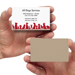 Cartes de visite du thème du chien