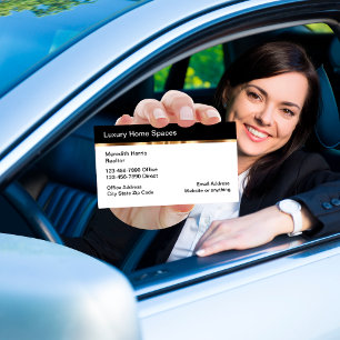 Cartes de visite d'un coin arrondi de l'immobilier