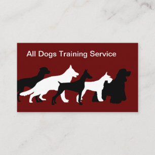 Cartes de visite d'un entraîneur de chiens modern