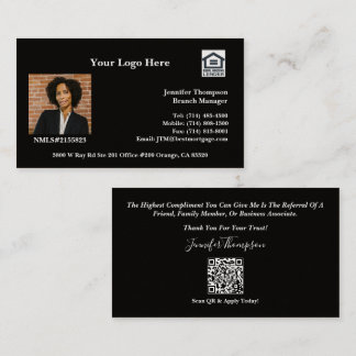 Cartes de visite dynamiques pour agents de prêts