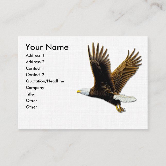 Cartes de visite, Eagle chauve américain (Devant)