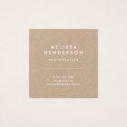 Cartes de visite effet rustique style minimaliste 