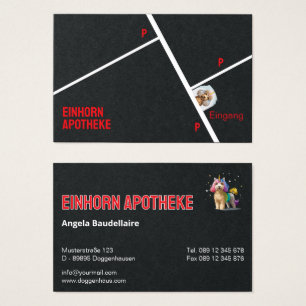 Cartes de visite Einhorn Apotheke