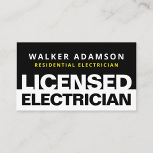 Cartes de visite électriciens professionnels
