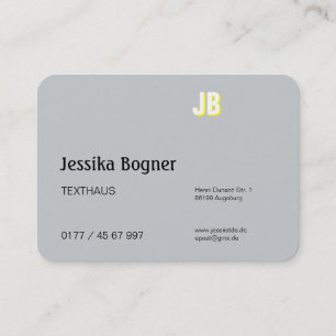 Cartes de visite élégantes avec monogramme