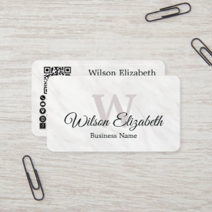 Cartes de visite élégantes modernes avec QR code e