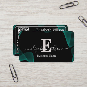 Cartes de visite élégantes modernes avec QR code p