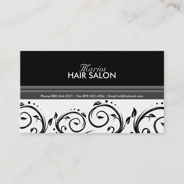 Cartes de visite élégants (Devant)