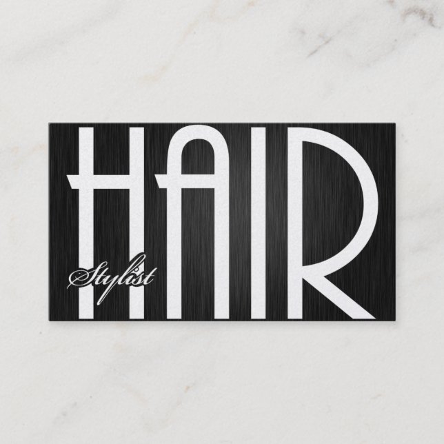 Cartes de visite élégants de coiffeur (Devant)