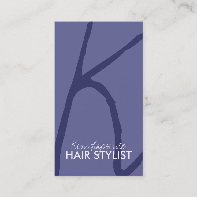 Cartes de visite élégants de coiffeur de (Devant)
